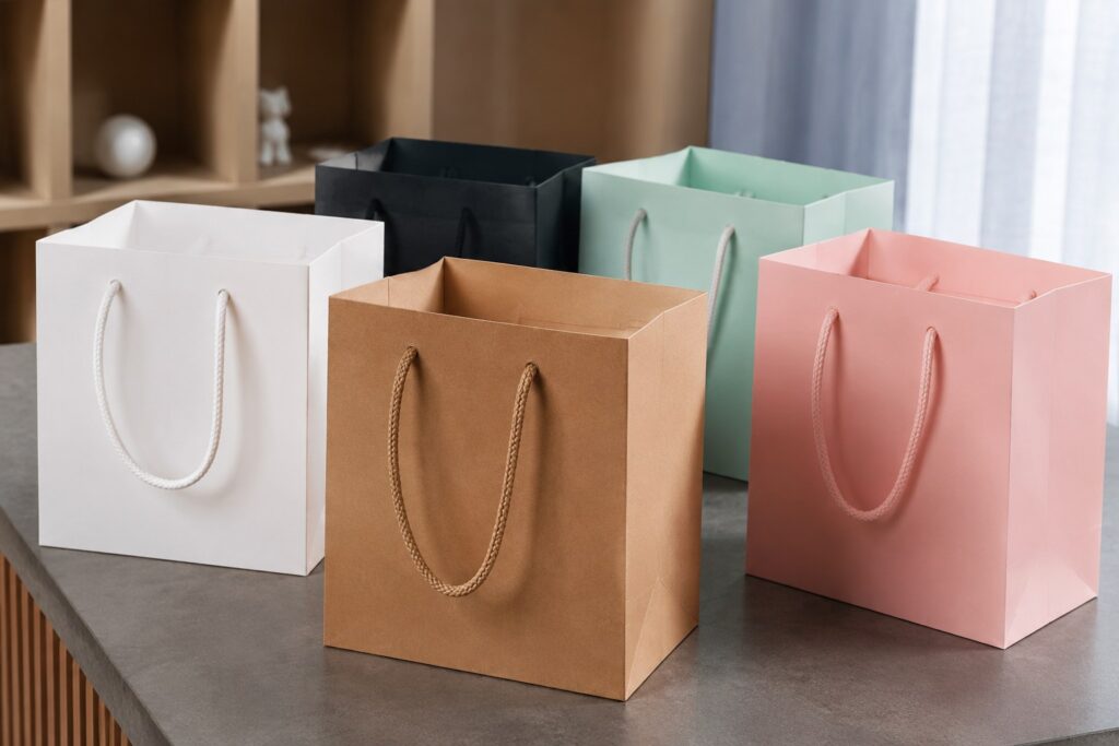 how-Promote your Brand with Box paper bags. Logos, Taglines, and Brand Colors are printed boldly on the boxes for instant recognition of your brand