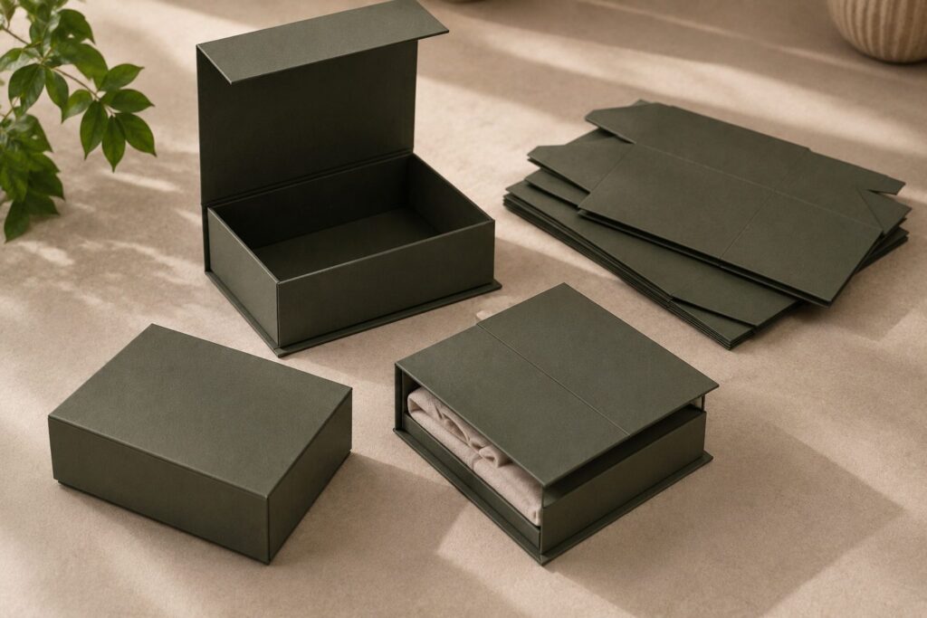 luxury gift packaging in foldable box formats