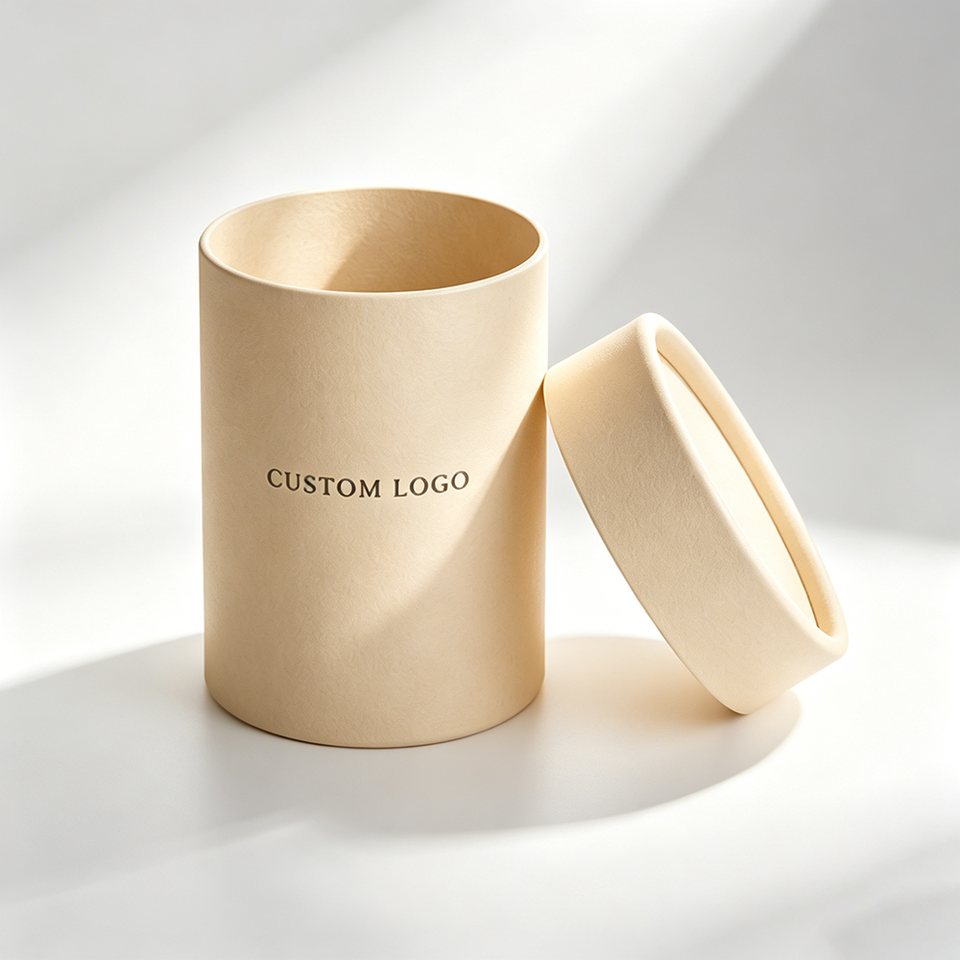 Kraft paper tube box with eco-friendly cylindrical packaging structure