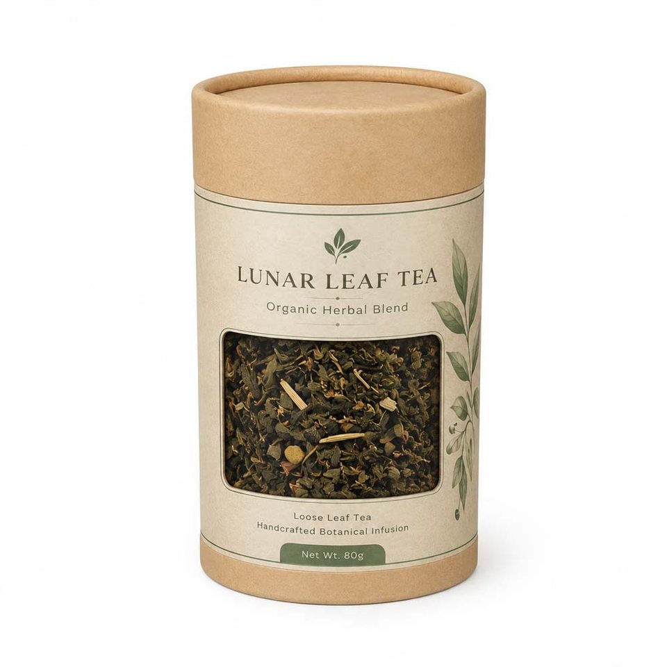 Kraft paper tube for loose leaf tea packaging