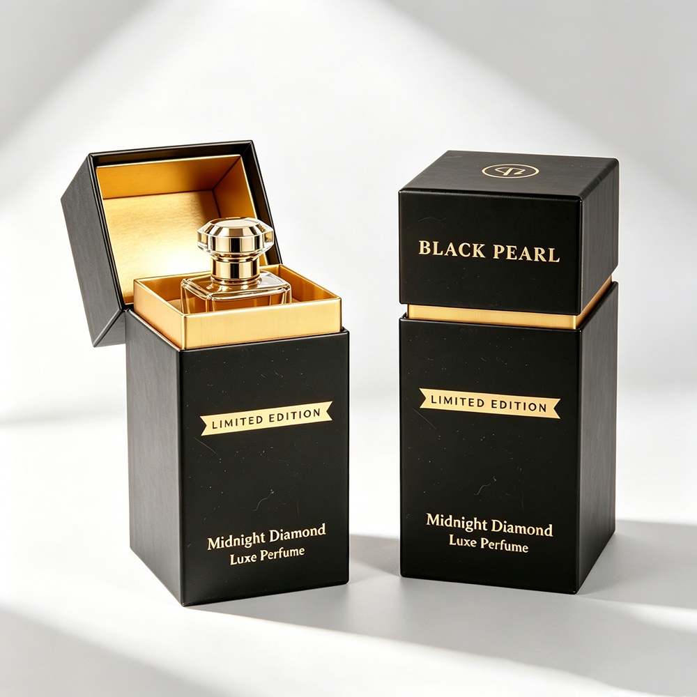 Perfume box packaging for fragile glass bottles