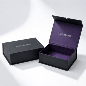 Luxury rigid box packaging with a refined high-end finish