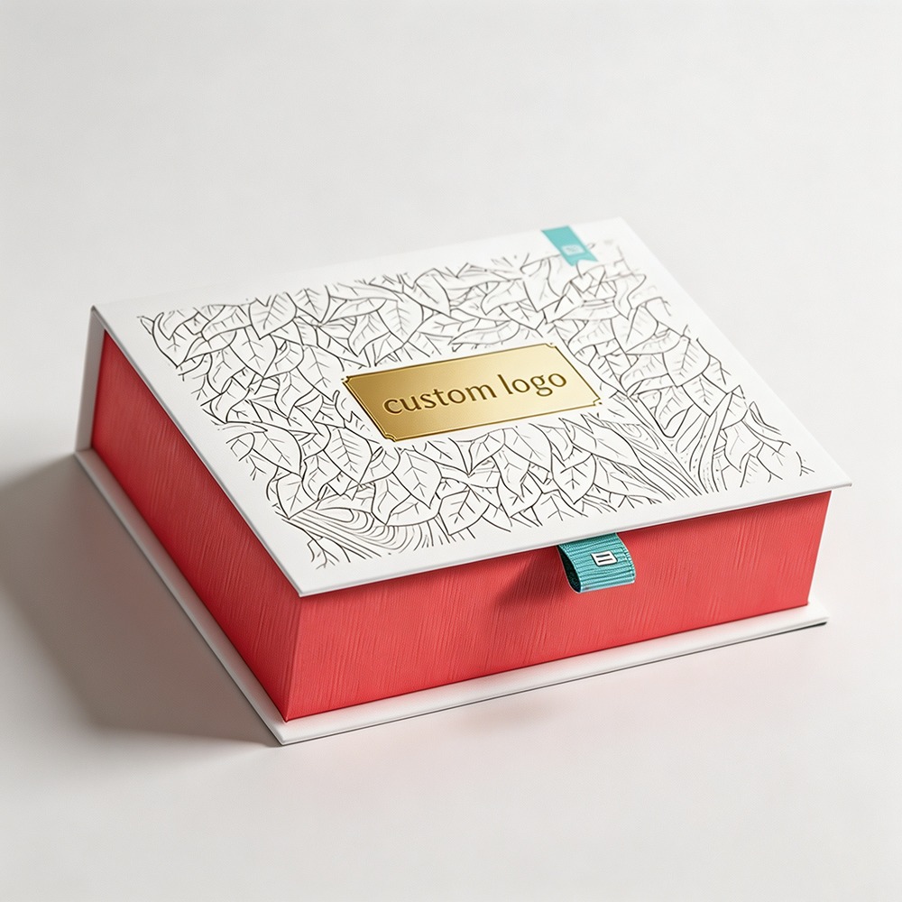 Custom rigid gift box with premium printed paper packaging
