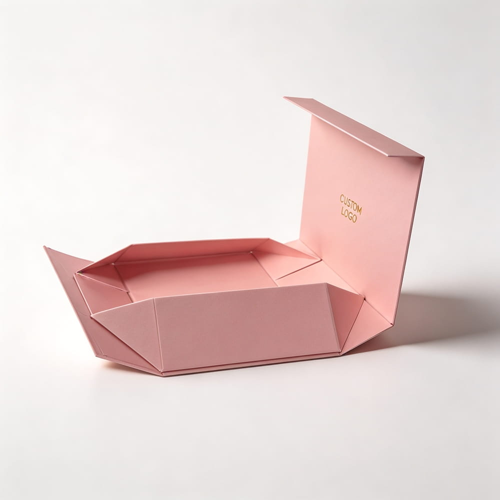 Paper gift boxes arranged for a retail product collection