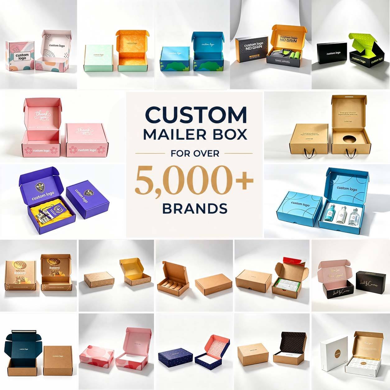 Premium rigid boxes prepared for protected product presentation