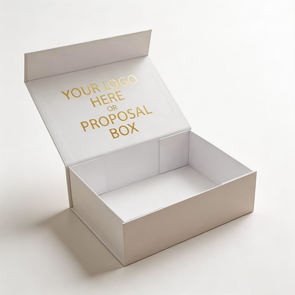 White foldable paper packaging format for retail products